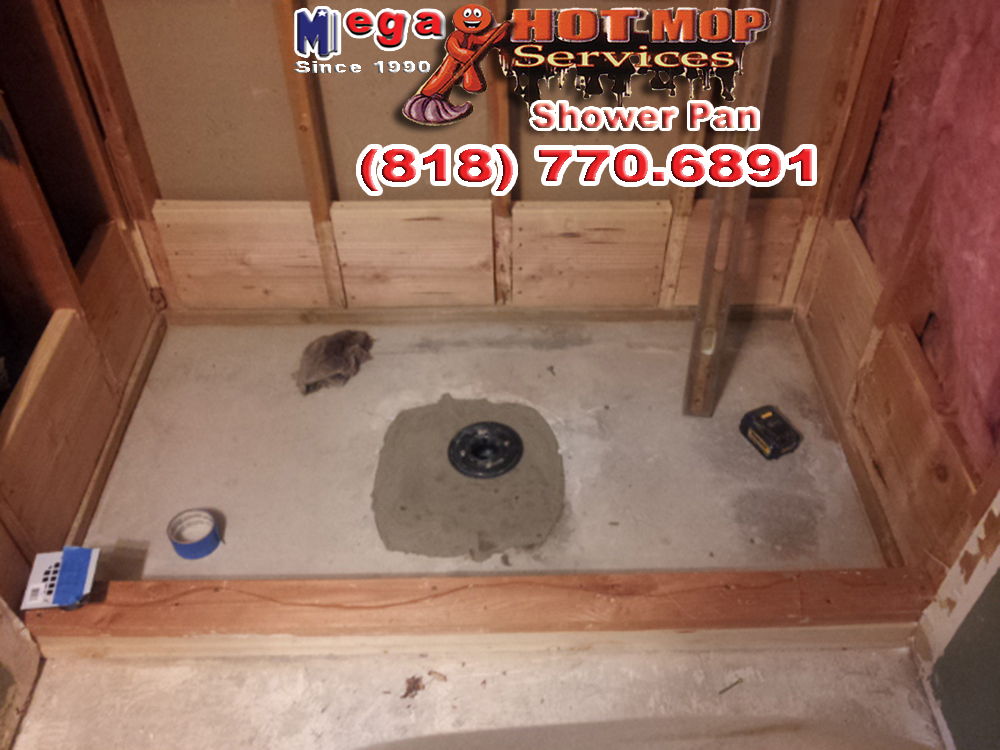 LA Best Hot Mop Shower Pan, Hot Mop Residential & Comercial, Hot Mop